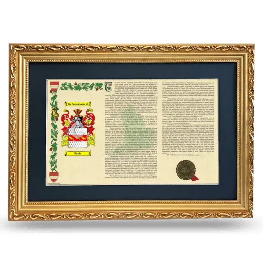 Pavis Deluxe Armorial Landscape Framed - Gold