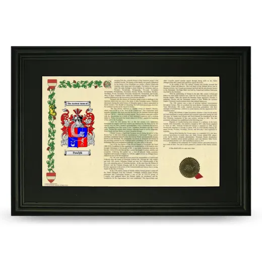 Pawlyk Deluxe Armorial Landscape Framed- Black