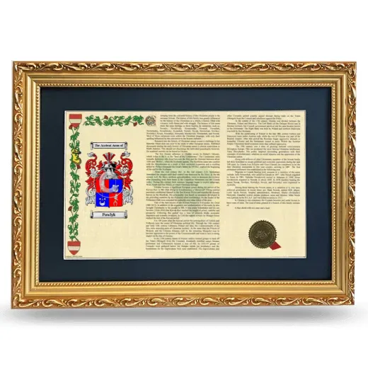Pawlyk Deluxe Armorial Landscape Framed - Gold