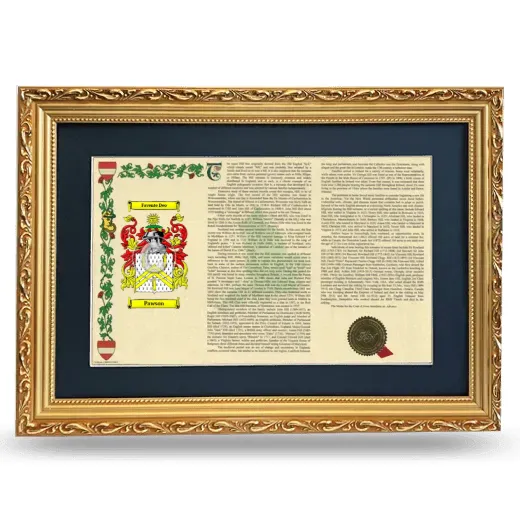 Pawson Deluxe Armorial Landscape Framed - Gold