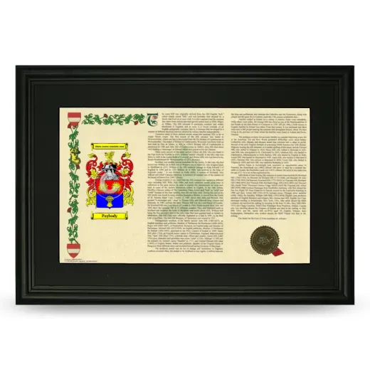 Paybody Deluxe Armorial Landscape Framed- Black