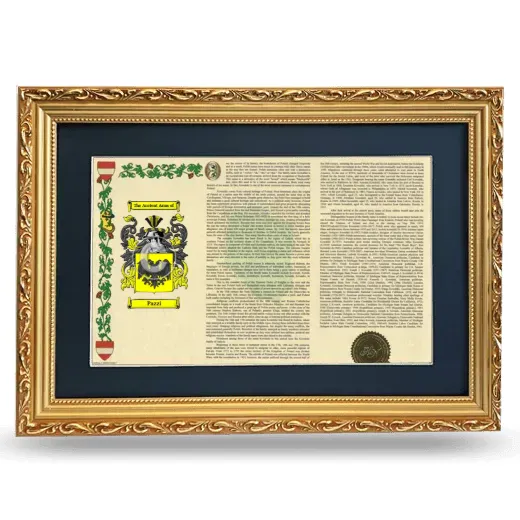Pazzi Deluxe Armorial Landscape Framed - Gold
