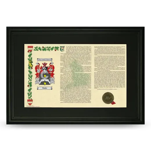 Peairs Deluxe Armorial Landscape Framed- Black