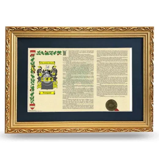 Peasegood Deluxe Armorial Landscape Framed - Gold
