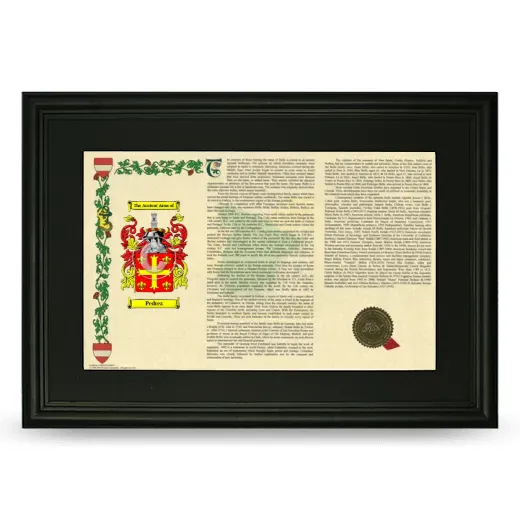 Pedrez Deluxe Armorial Landscape Framed- Black