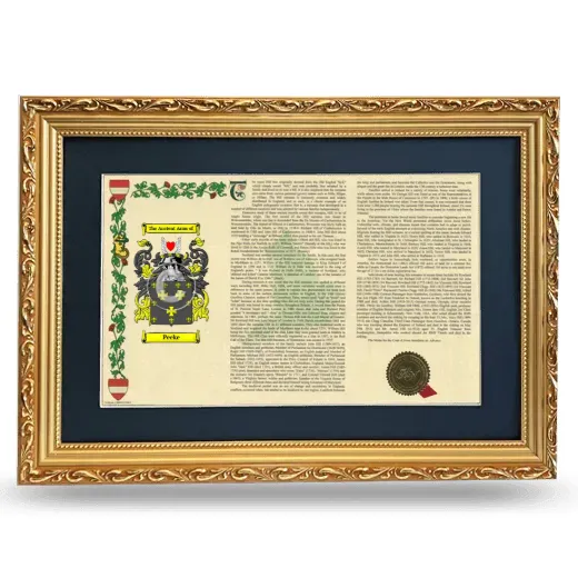 Peeke Deluxe Armorial Landscape Framed - Gold