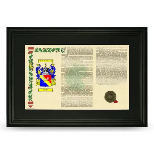 Peete Deluxe Armorial Landscape Framed- Black