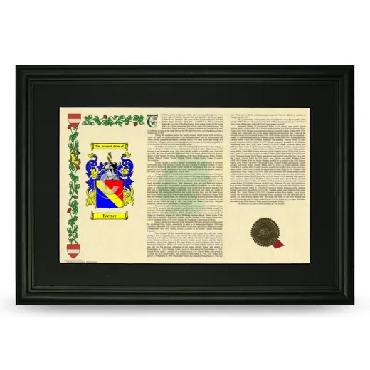 Peetter Deluxe Armorial Landscape Framed- Black