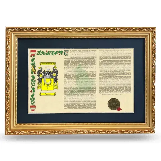 Pegram Deluxe Armorial Landscape Framed - Gold