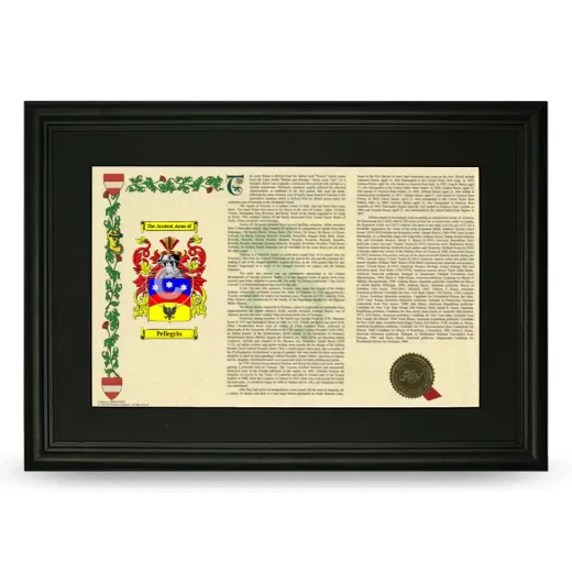 Pellegrin Deluxe Armorial Landscape Framed- Black