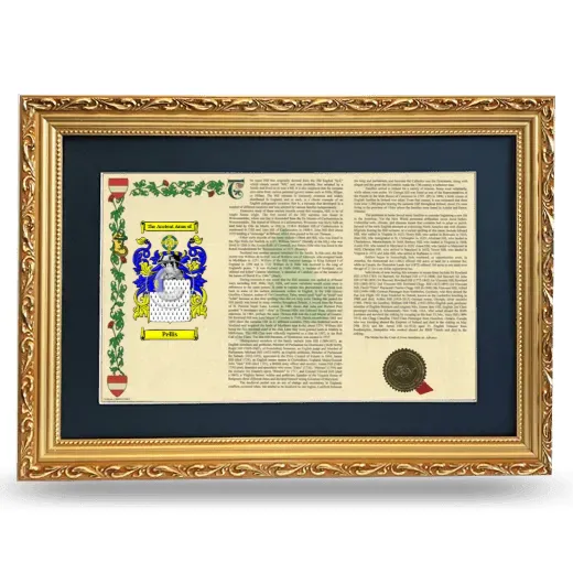 Pellis Deluxe Armorial Landscape Framed - Gold