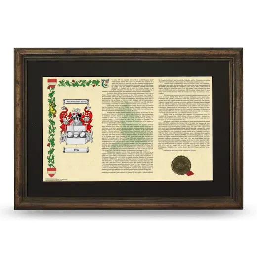 Pen Deluxe Armorial Landscape Framed - Brown