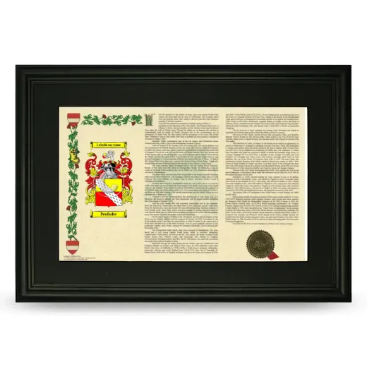 Penfader Deluxe Armorial Landscape Framed- Black