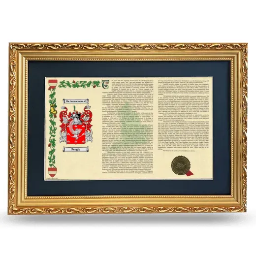 Pengly Deluxe Armorial Landscape Framed - Gold