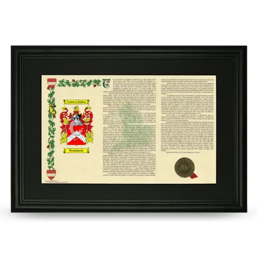Penniment Deluxe Armorial Landscape Framed- Black