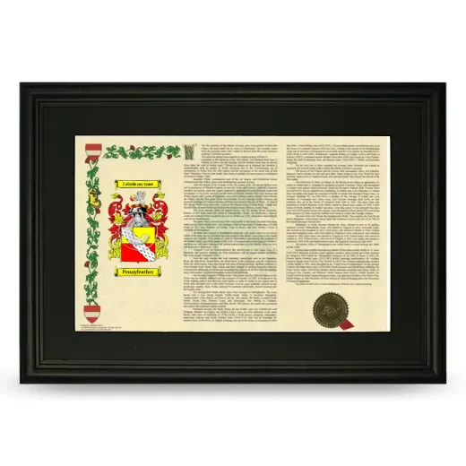 Pennyfeather Deluxe Armorial Landscape Framed- Black