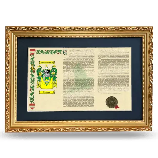 Perimen Deluxe Armorial Landscape Framed - Gold