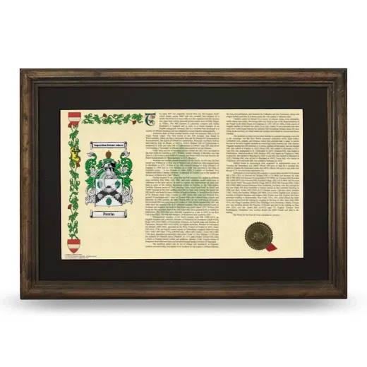 Perrin Deluxe Armorial Landscape Framed - Brown