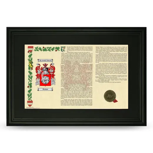 Person Deluxe Armorial Landscape Framed- Black