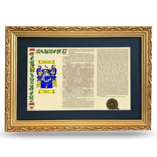 Pertus Deluxe Armorial Landscape Framed - Gold