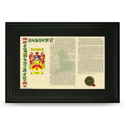 Pestel Deluxe Armorial Landscape Framed- Black
