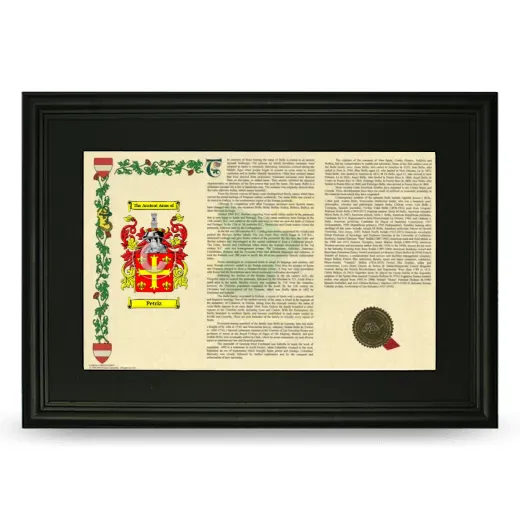 Petriz Deluxe Armorial Landscape Framed- Black