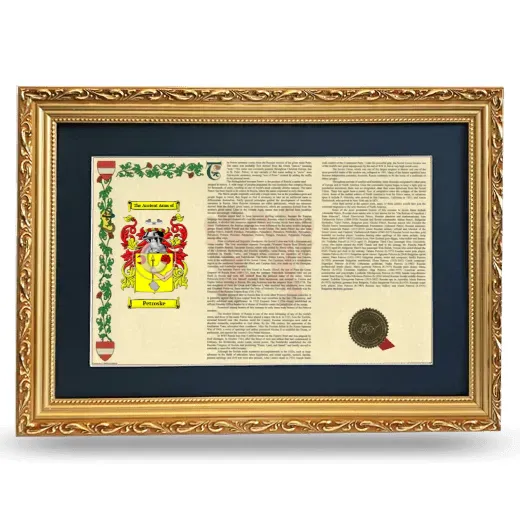 Petroske Deluxe Armorial Landscape Framed - Gold