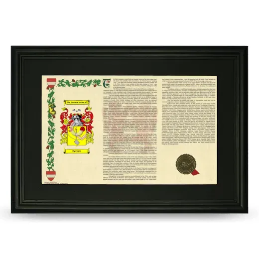 Petrov Deluxe Armorial Landscape Framed- Black