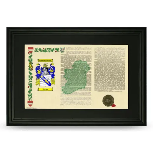 Pettys Deluxe Armorial Landscape Framed- Black