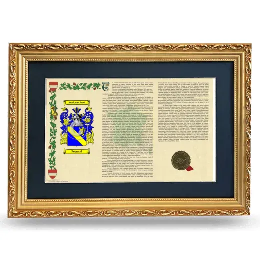 Peyraud Deluxe Armorial Landscape Framed - Gold