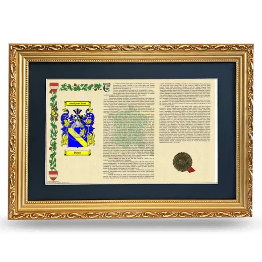Peyre Deluxe Armorial Landscape Framed - Gold