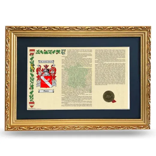 Phares Deluxe Armorial Landscape Framed - Gold