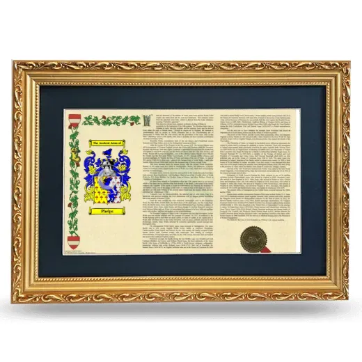 Phelps Deluxe Armorial Landscape Framed - Gold