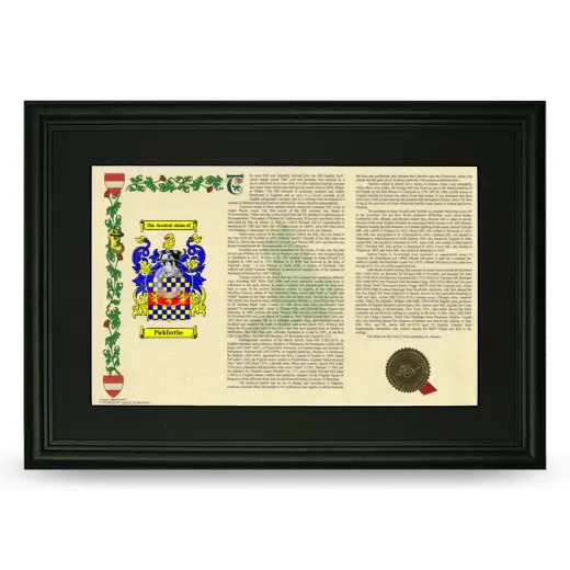Pickforthe Deluxe Armorial Landscape Framed- Black