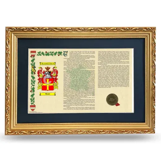 Picott Deluxe Armorial Landscape Framed - Gold