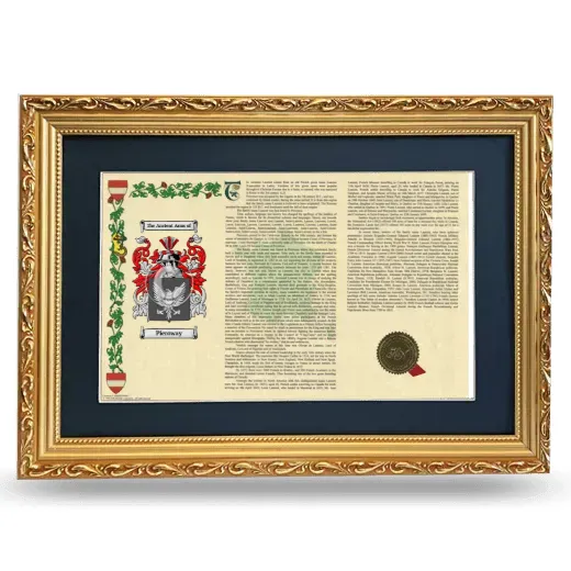Pieroway Deluxe Armorial Landscape Framed - Gold