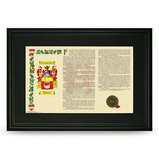 Pietersen Deluxe Armorial Landscape Framed- Black