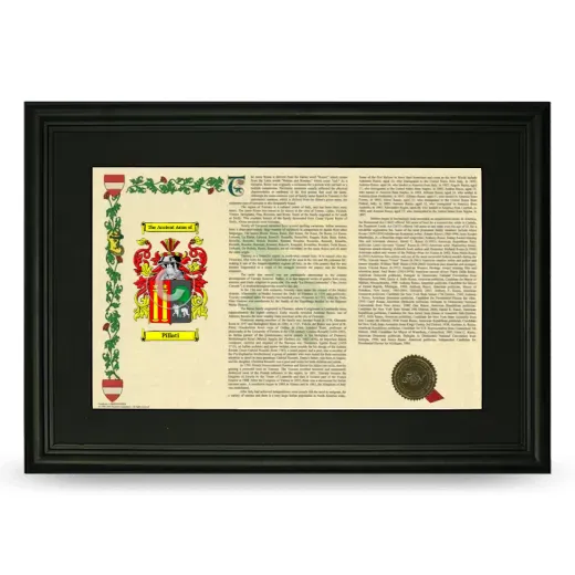 Pillati Deluxe Armorial Landscape Framed- Black