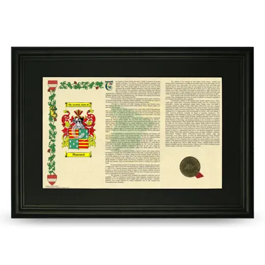 Pimental Deluxe Armorial Landscape Framed- Black