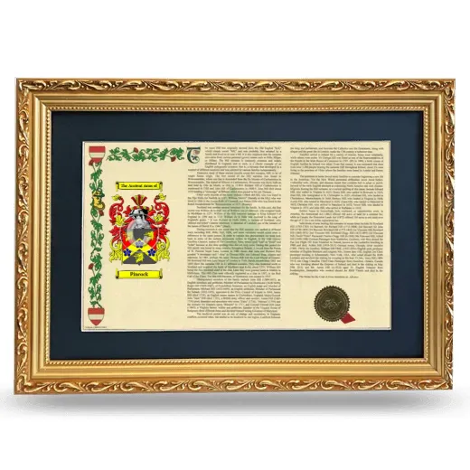 Pincock Deluxe Armorial Landscape Framed - Gold