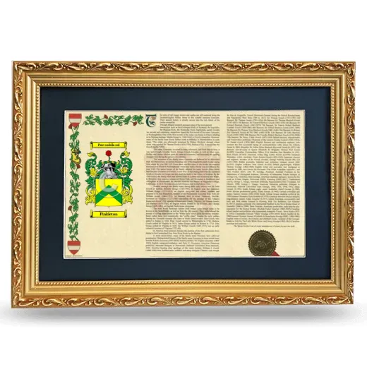 Pinkleton Deluxe Armorial Landscape Framed - Gold