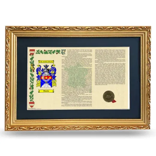 Pitavin Deluxe Armorial Landscape Framed - Gold