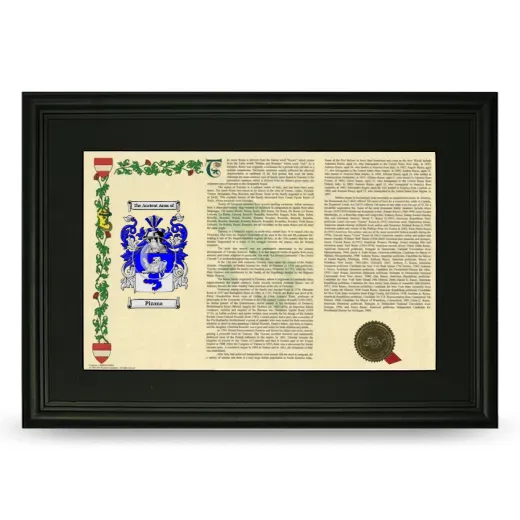 Pizana Deluxe Armorial Landscape Framed- Black