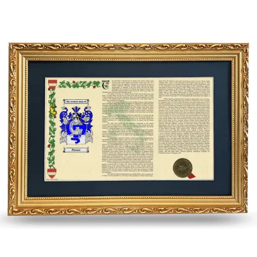 Pizana Deluxe Armorial Landscape Framed - Gold
