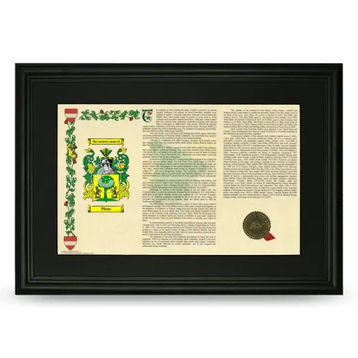 Pizza Deluxe Armorial Landscape Framed- Black