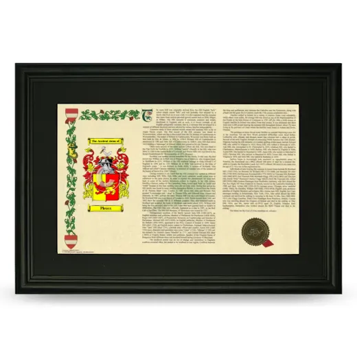 Pleass Deluxe Armorial Landscape Framed- Black