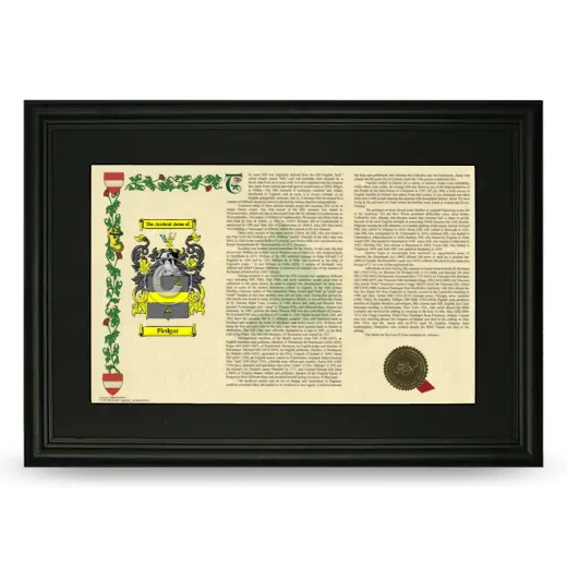 Pledgar Deluxe Armorial Landscape Framed- Black