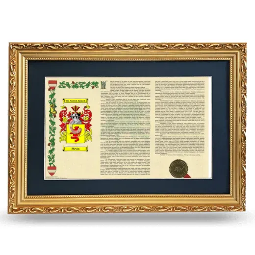 Plevin Deluxe Armorial Landscape Framed - Gold