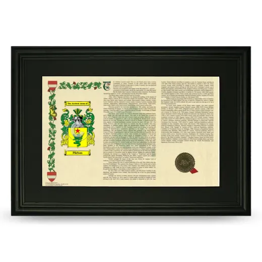 Plichon Deluxe Armorial Landscape Framed- Black