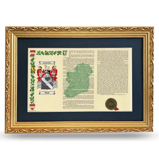 Plunk Deluxe Armorial Landscape Framed - Gold